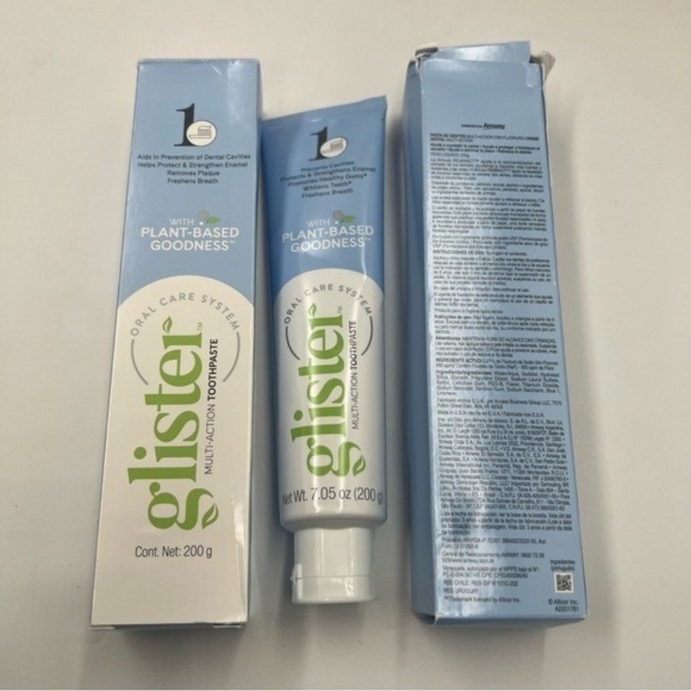Amway Glister Multi Action Toothpaste‎ 7.05oz Plant Based Fluoride New Sealed